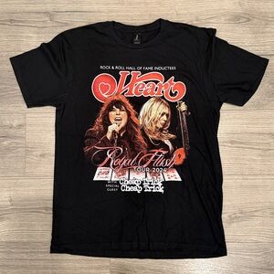 Heart 2024 Royal Flush Tour Band Tee Men’s Size Medium